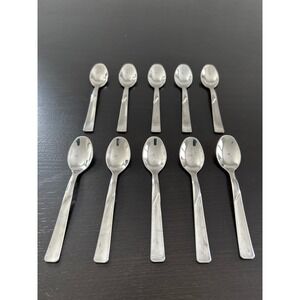 10 Endurance 18/10 Italy Stainless Steel Espresso Demitasse Spoons Starburst